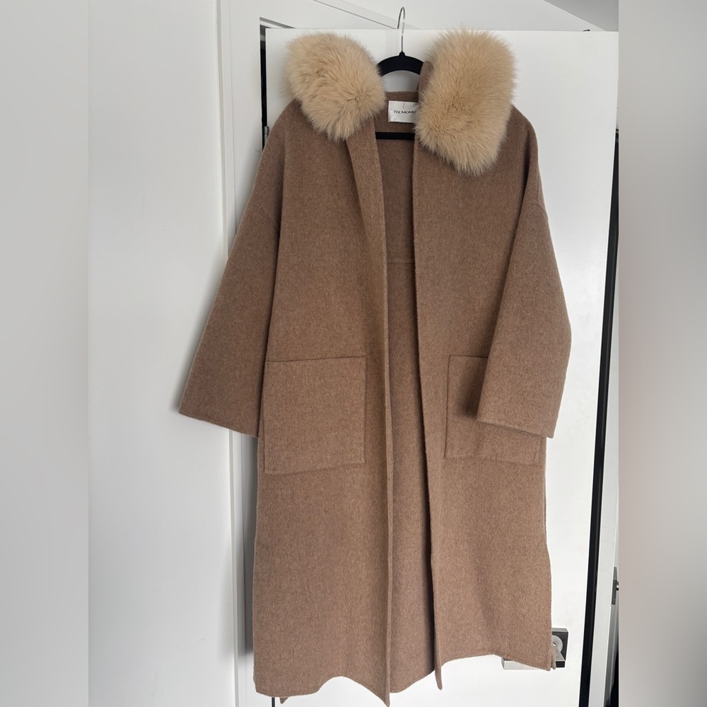 Wool Coat with Fox Fur